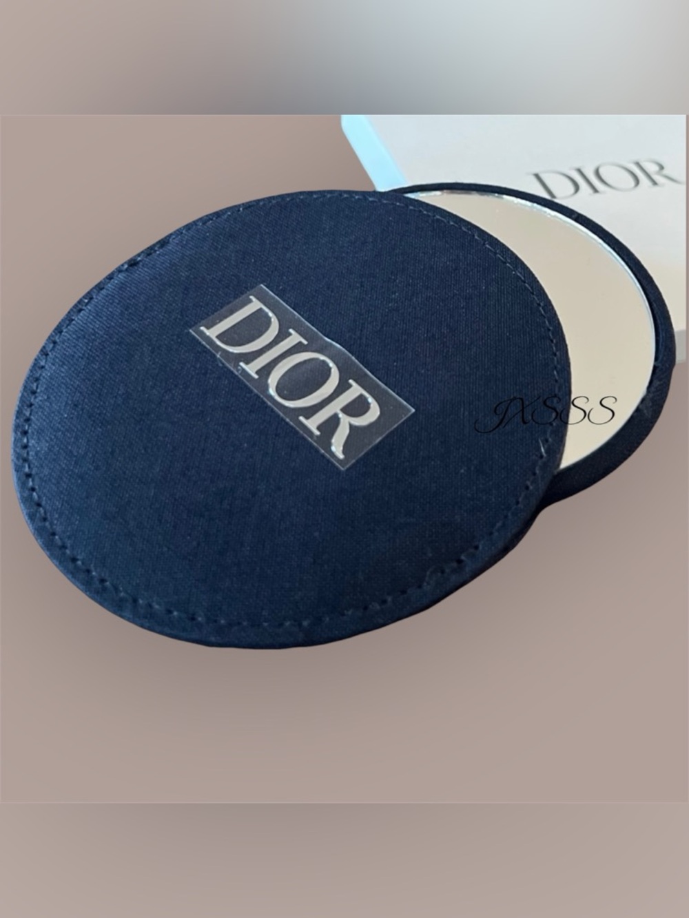 Navy-Blue Dior Beauty Cosmetic-Makeup Mirror/Slip Case